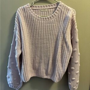 Cropped Lavender Purple Sweater